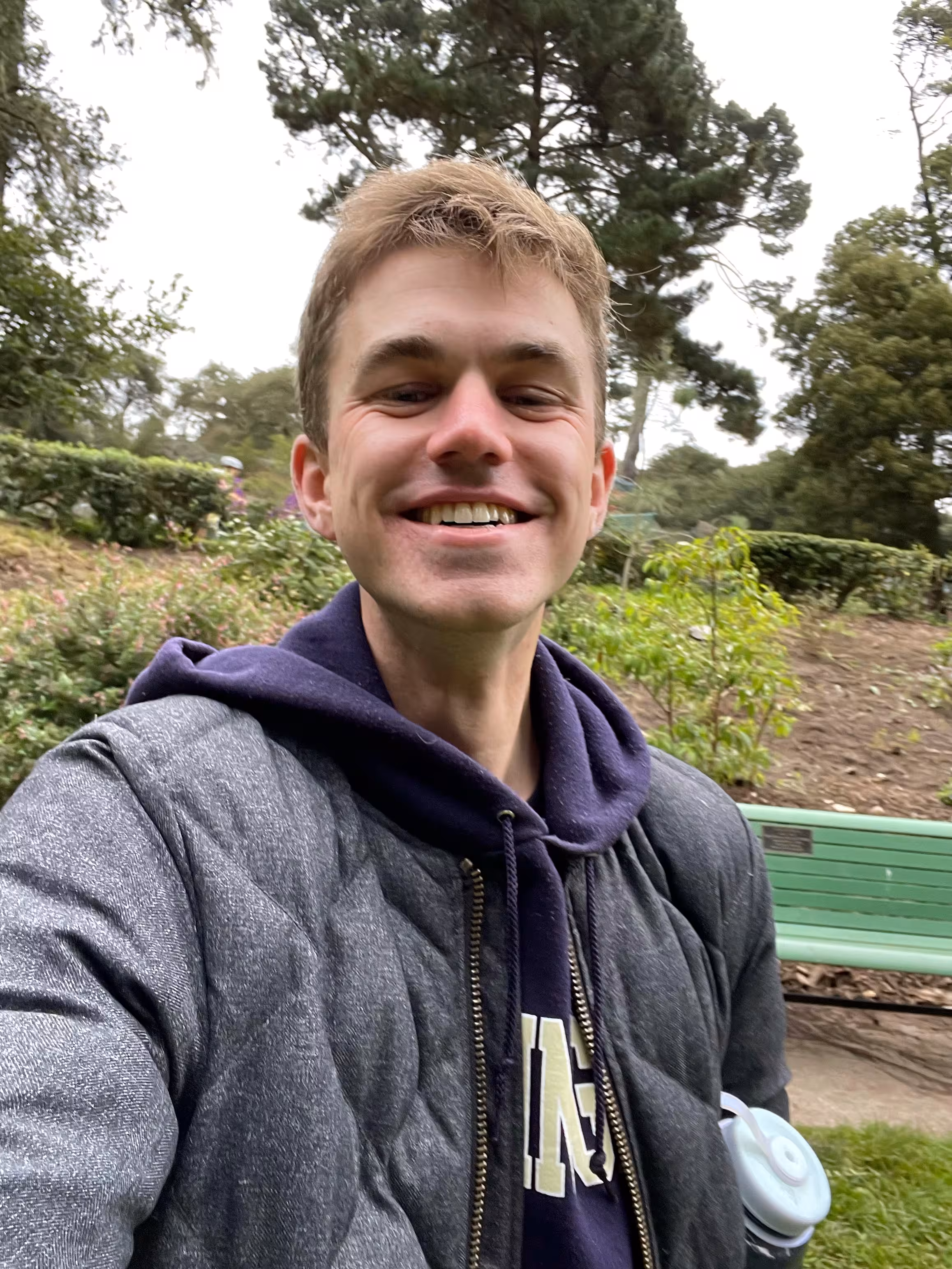 Taking a selfie after a trip to the thinking bench.