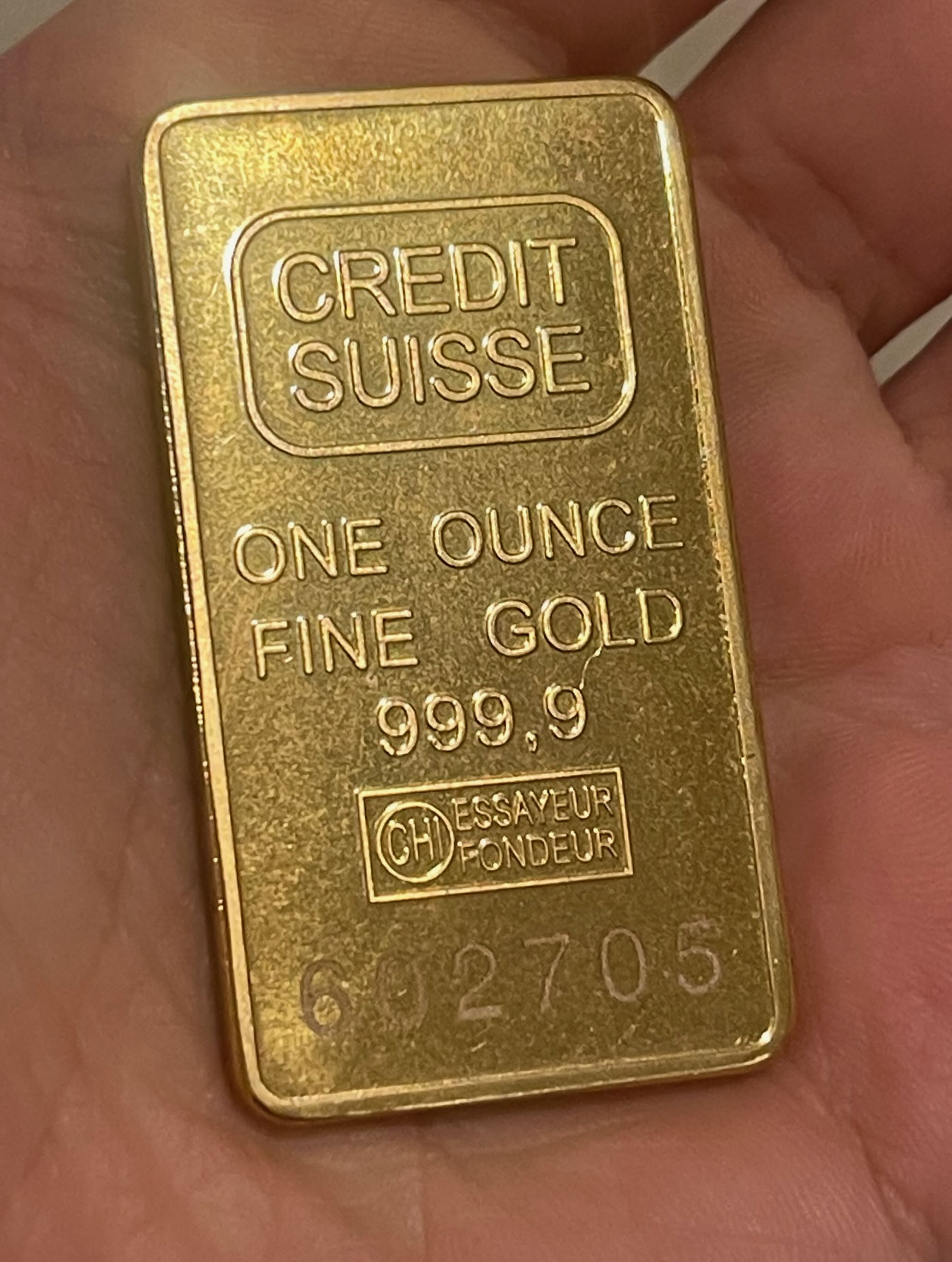 The bar of 'gold' I found